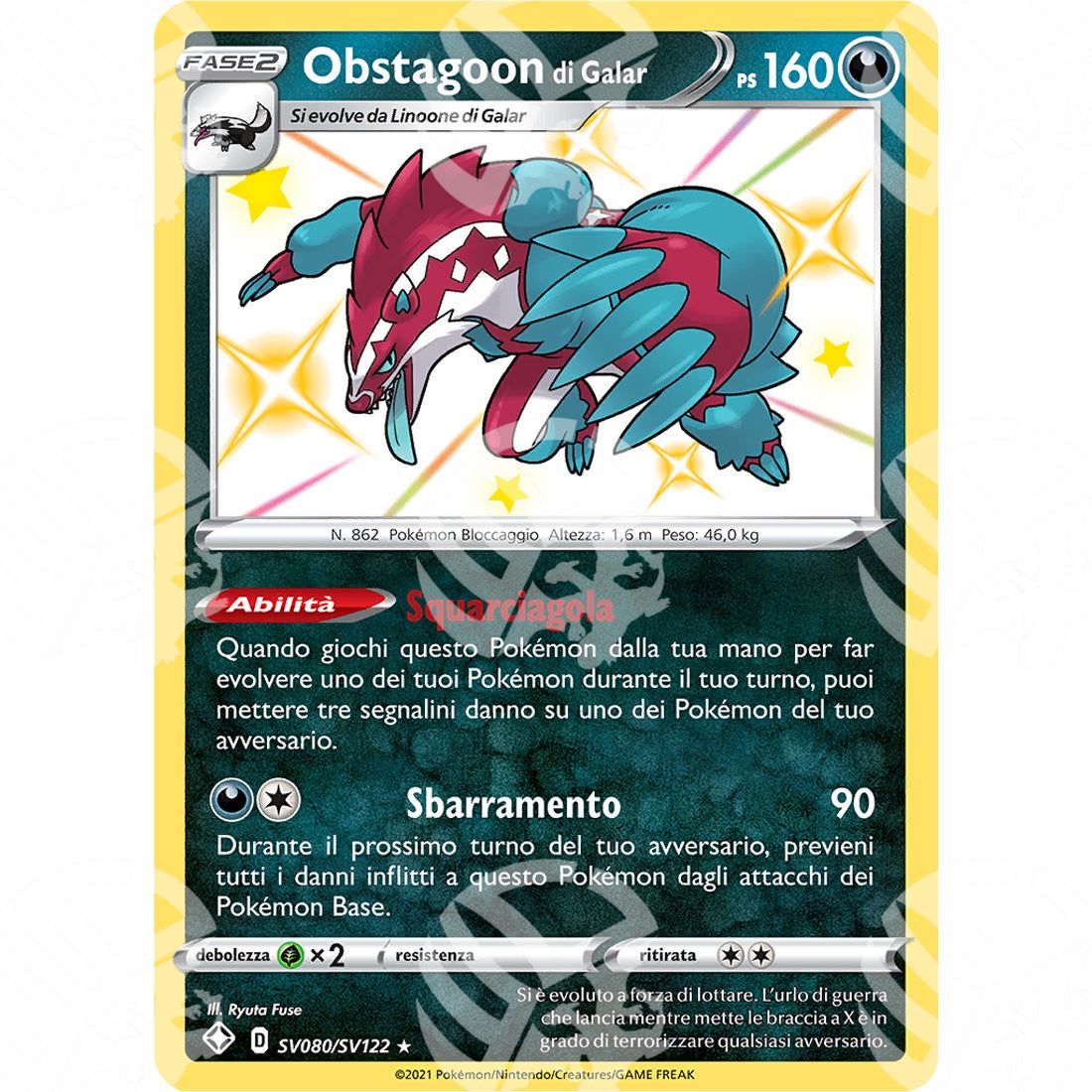 Destino Splendente - Galarian Obstagoon - Rare Shiny | SV80 - Warcard - Destino Splendente - Galarian Obstagoon - Rare Shiny | SV80 i prezzi più bassi sul mercato, solo da www.warcardshop.com! Carte singole, box, buste e mazzi.