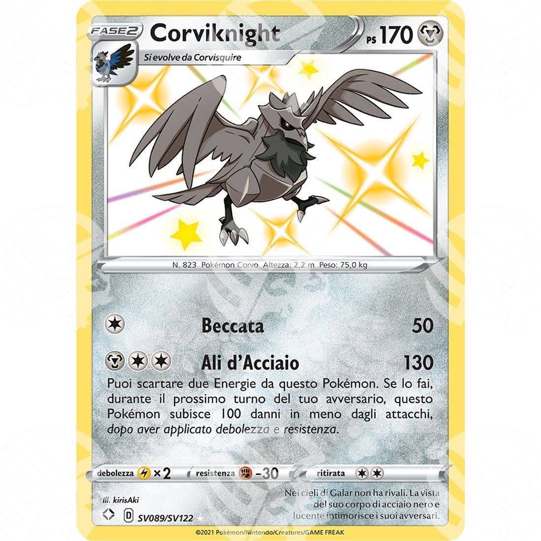 Destino Splendente - Corviknight - Rare Shiny | SV89 - Warcard - Destino Splendente - Corviknight - Rare Shiny | SV89 i prezzi più bassi sul mercato, solo da www.warcardshop.com! Carte singole, box, buste e mazzi.