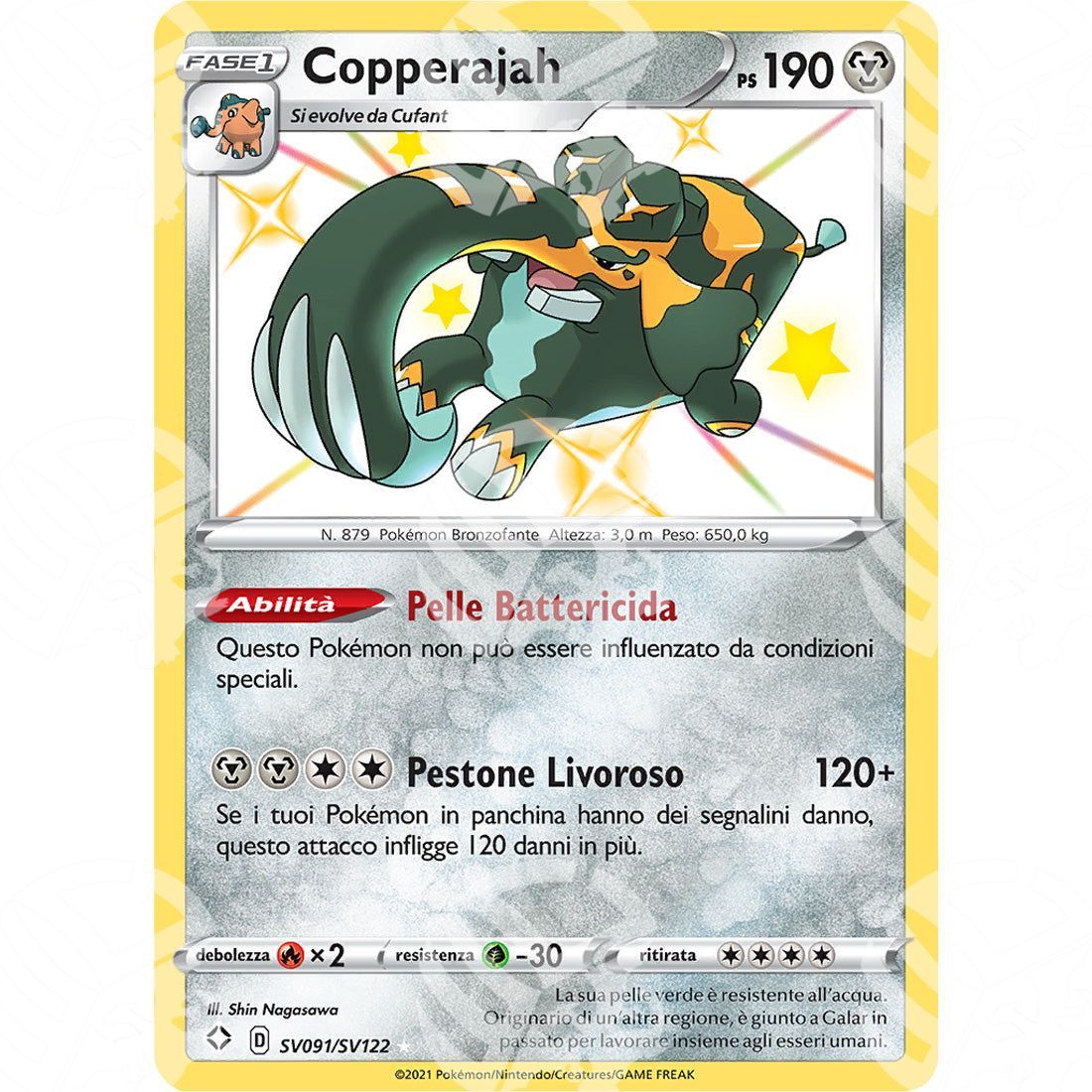 Destino Splendente - Copperajah - Rare Shiny | SV91 - Warcard - Destino Splendente - Copperajah - Rare Shiny | SV91 i prezzi più bassi sul mercato, solo da www.warcardshop.com! Carte singole, box, buste e mazzi.