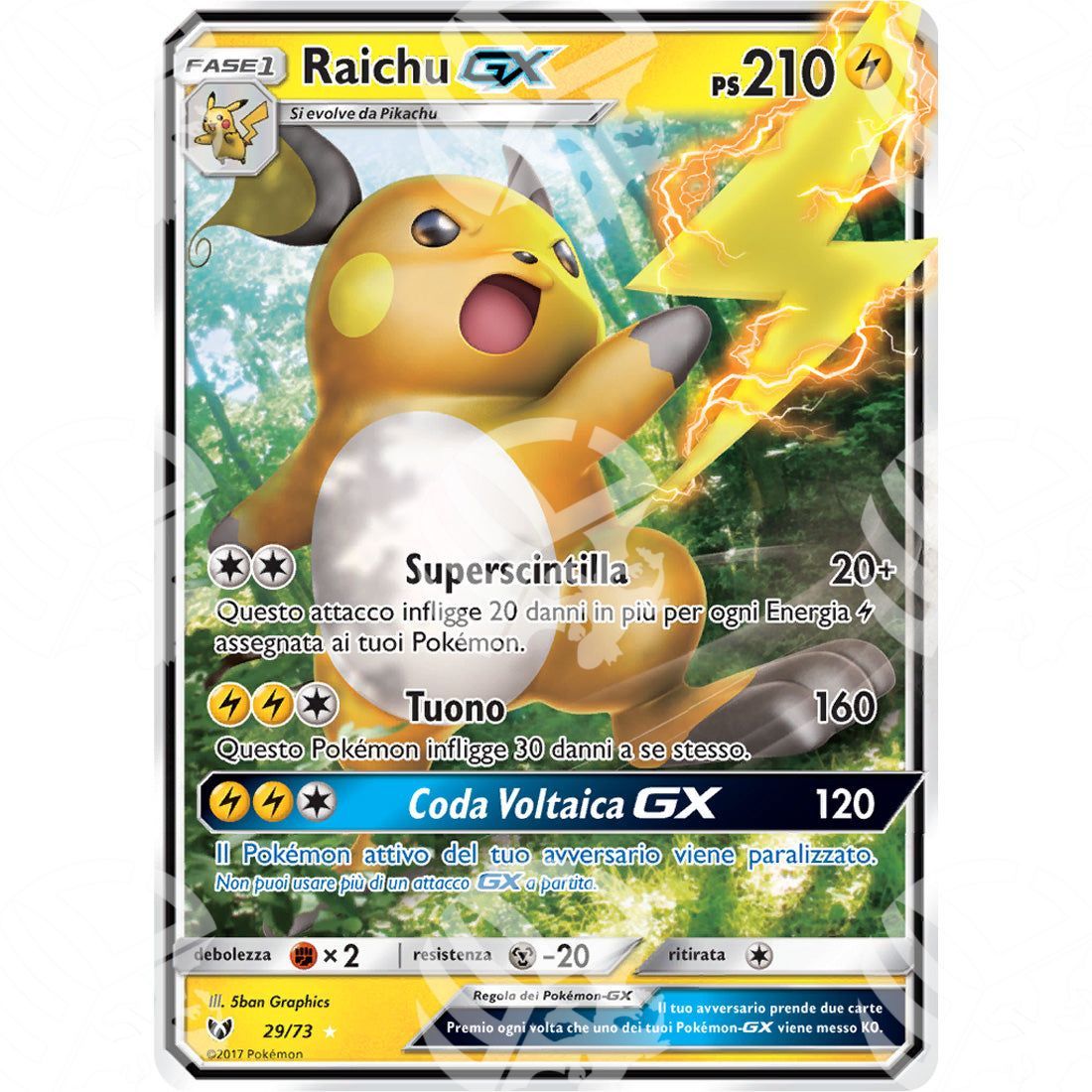 Leggende Iridescenti - Raichu GX - Holo Rare 29/73 - Warcard - Leggende Iridescenti - Raichu GX - Holo Rare 29/73 i prezzi più bassi sul mercato, solo da www.warcardshop.com! Carte singole, box, buste e mazzi.