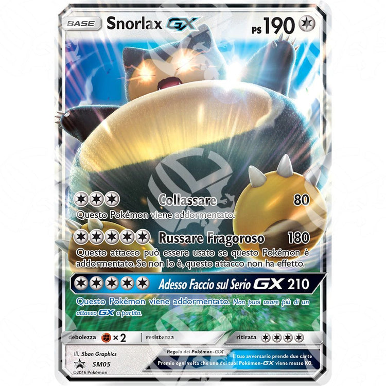 Black Star Promos - SM - Snorlax GX - Holo Promo SM05 - Warcard - Black Star Promos - SM - Snorlax GX - Holo Promo SM05 i prezzi più bassi sul mercato, solo da www.warcardshop.com! Carte singole, box, buste e mazzi.