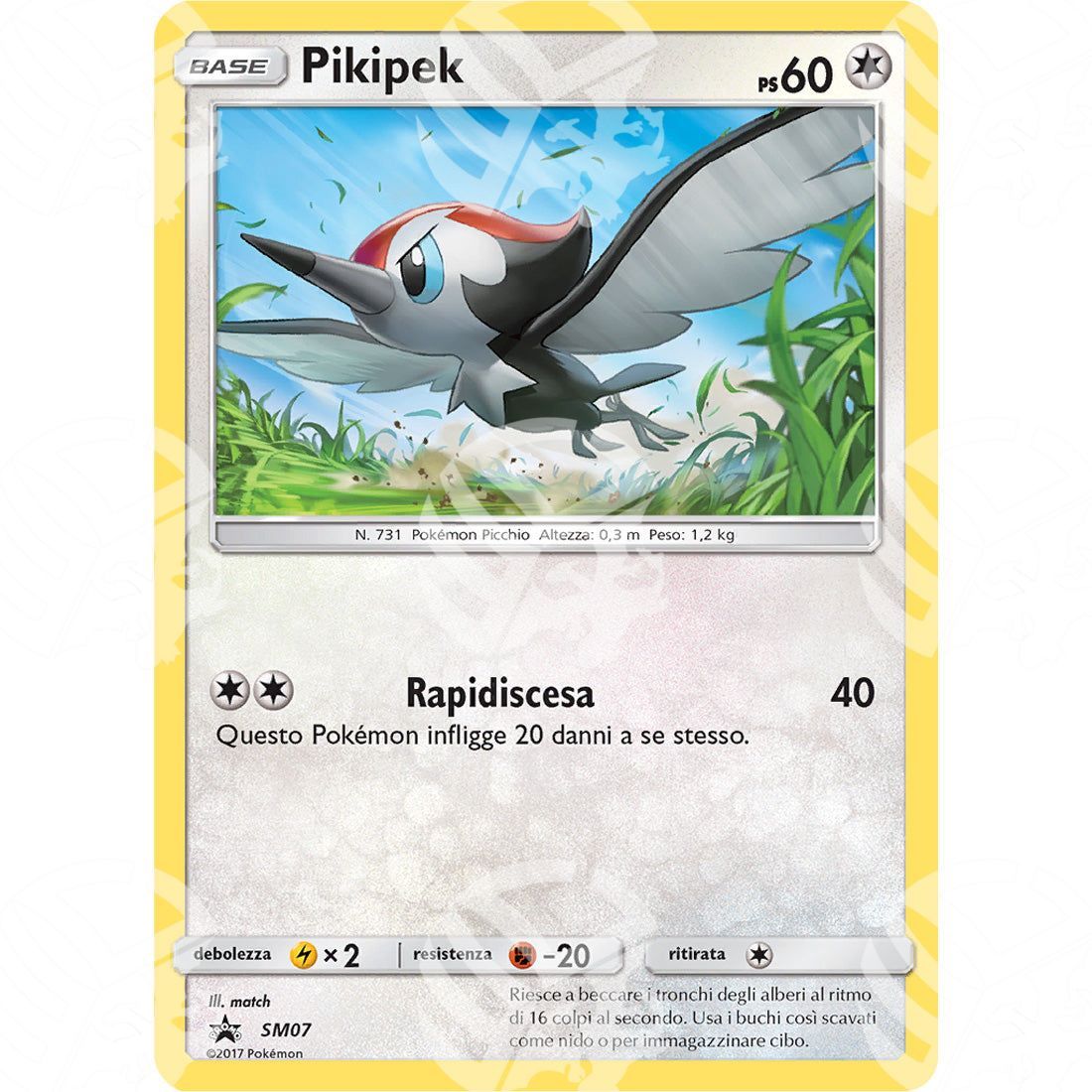 Black Star Promos - SM - Pikipek - Holo Promo SM07 - Warcard - Black Star Promos - SM - Pikipek - Holo Promo SM07 i prezzi più bassi sul mercato, solo da www.warcardshop.com! Carte singole, box, buste e mazzi.