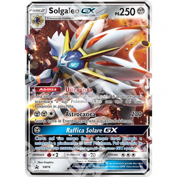 Black Star Promos - SM - Solgaleo GX - Holo Promo SM16 - Warcard - Black Star Promos - SM - Solgaleo GX - Holo Promo SM16 i prezzi più bassi sul mercato, solo da www.warcardshop.com! Carte singole, box, buste e mazzi.