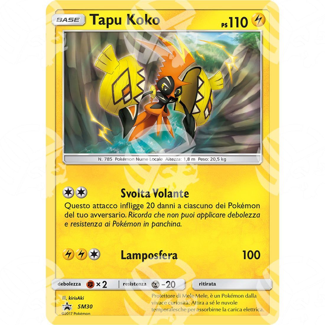 Black Star Promos - SM - Tapu Koko - Holo Promo SM30 - Warcard - Black Star Promos - SM - Tapu Koko - Holo Promo SM30 i prezzi più bassi sul mercato, solo da www.warcardshop.com! Carte singole, box, buste e mazzi.