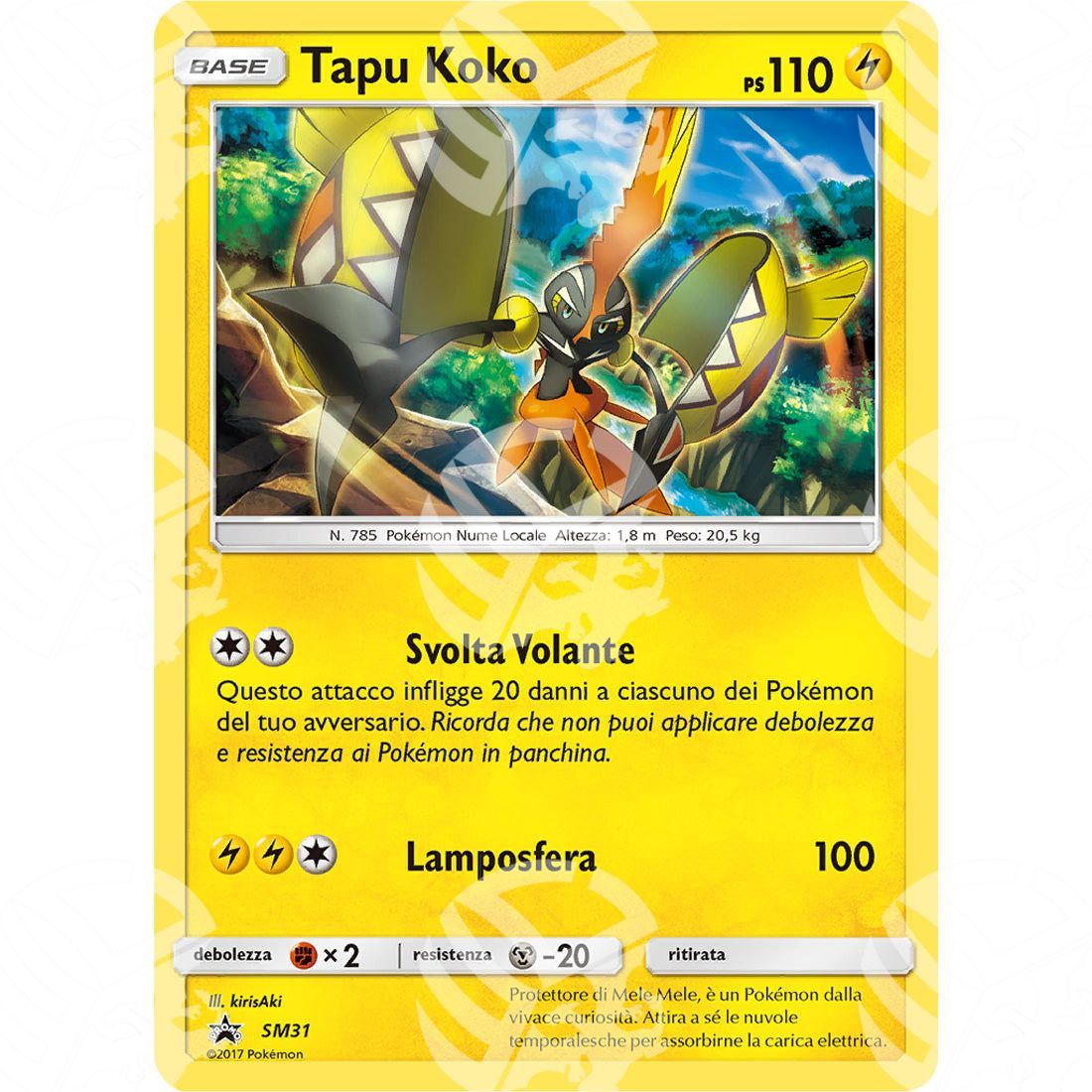 Black Star Promos - SM - Tapu Koko - Holo Promo SM31 - Warcard - Black Star Promos - SM - Tapu Koko - Holo Promo SM31 i prezzi più bassi sul mercato, solo da www.warcardshop.com! Carte singole, box, buste e mazzi.