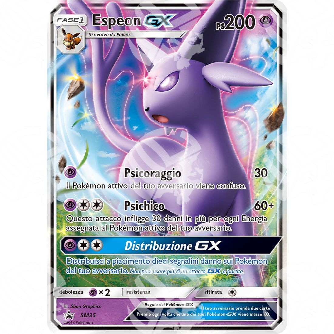 Black Star Promos - SM - Espeon GX - Holo Promo SM35 - Warcard - Black Star Promos - SM - Espeon GX - Holo Promo SM35 i prezzi più bassi sul mercato, solo da www.warcardshop.com! Carte singole, box, buste e mazzi.