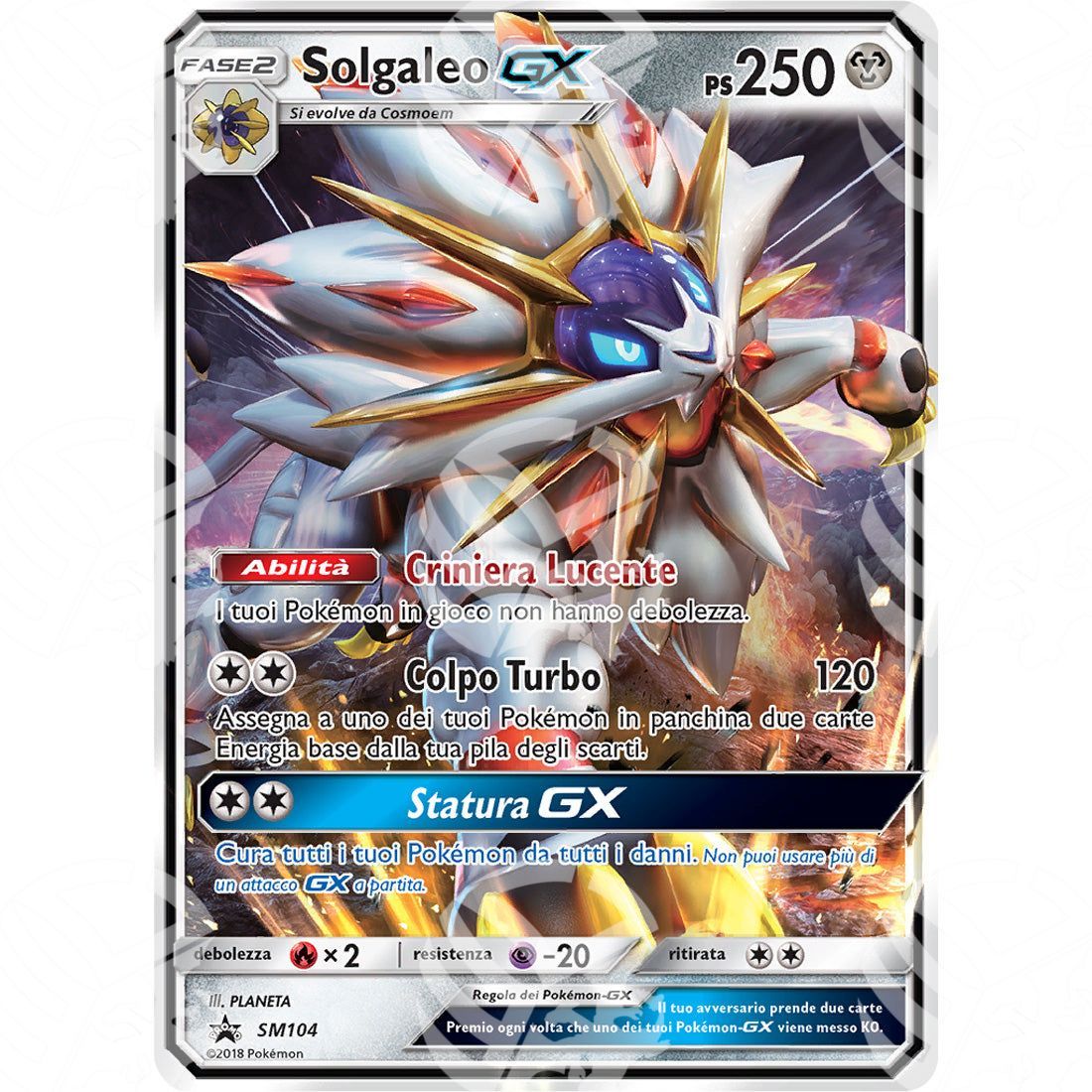 Black Star Promos - SM - Solgaleo GX - Holo Promo SM104 - Warcard - Black Star Promos - SM - Solgaleo GX - Holo Promo SM104 i prezzi più bassi sul mercato, solo da www.warcardshop.com! Carte singole, box, buste e mazzi.