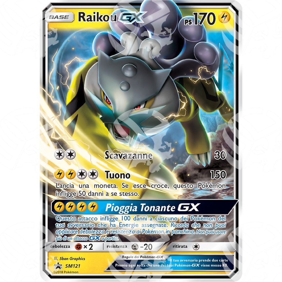 Black Star Promos - SM - Raikou GX - Holo Promo SM121 - Warcard - Black Star Promos - SM - Raikou GX - Holo Promo SM121 i prezzi più bassi sul mercato, solo da www.warcardshop.com! Carte singole, box, buste e mazzi.