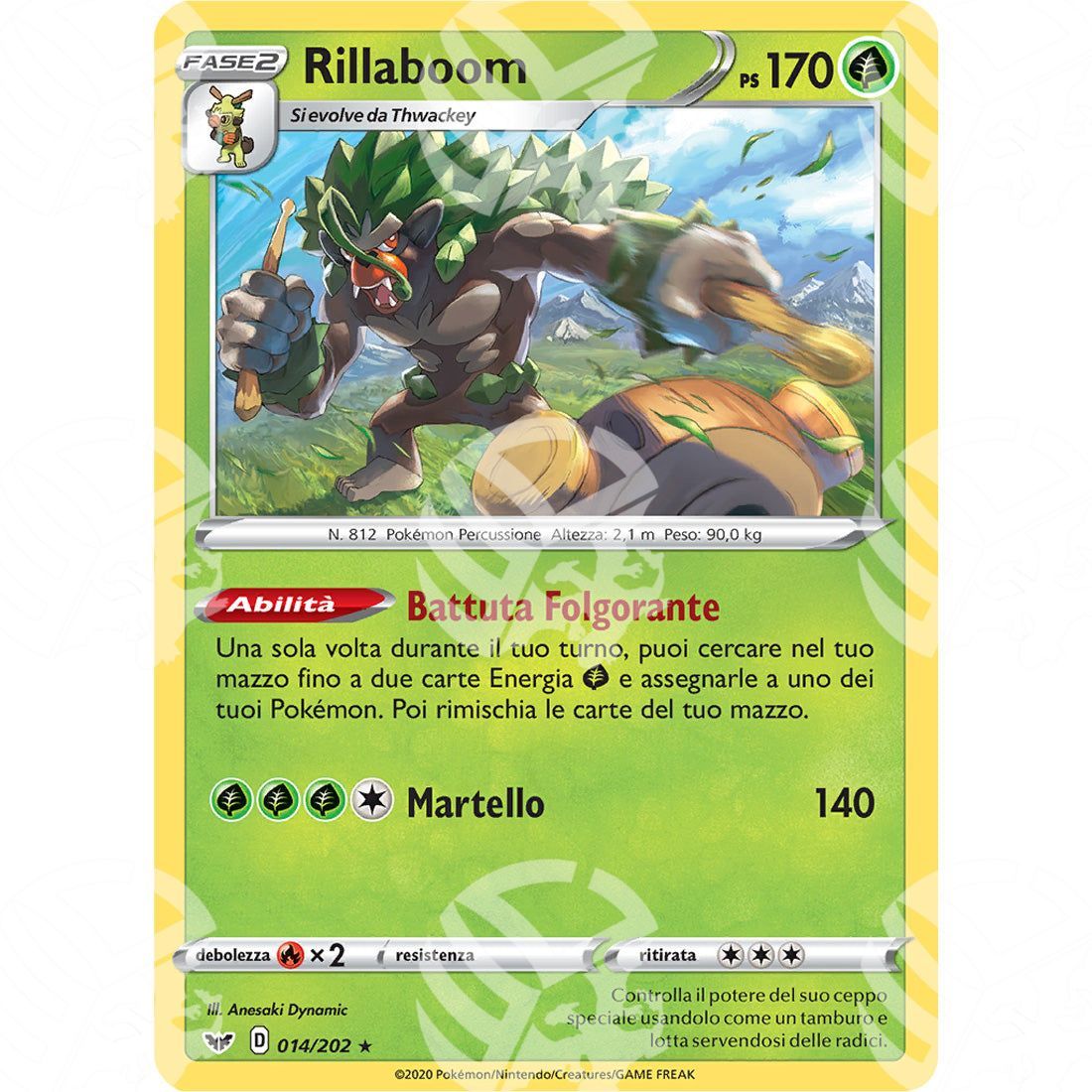 Spada & Scudo - Rillaboom - Pokémon League 14/202 - Warcard - Spada & Scudo - Rillaboom - Pokémon League 14/202 i prezzi più bassi sul mercato, solo da www.warcardshop.com! Carte singole, box, buste e mazzi.