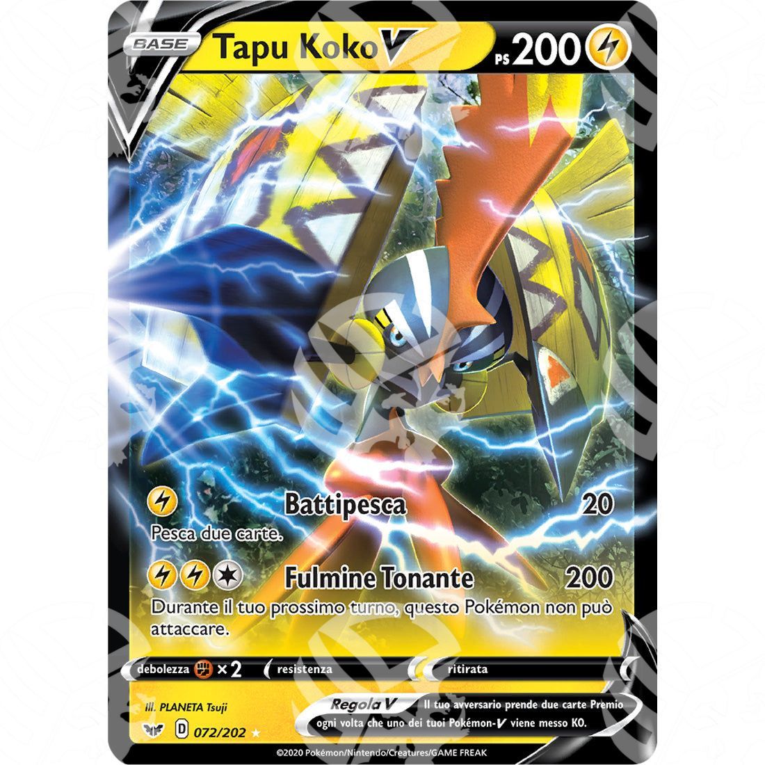 Spada & Scudo - Tapu Koko V - 72/202 - Warcard - Spada & Scudo - Tapu Koko V - 72/202 i prezzi più bassi sul mercato, solo da www.warcardshop.com! Carte singole, box, buste e mazzi.