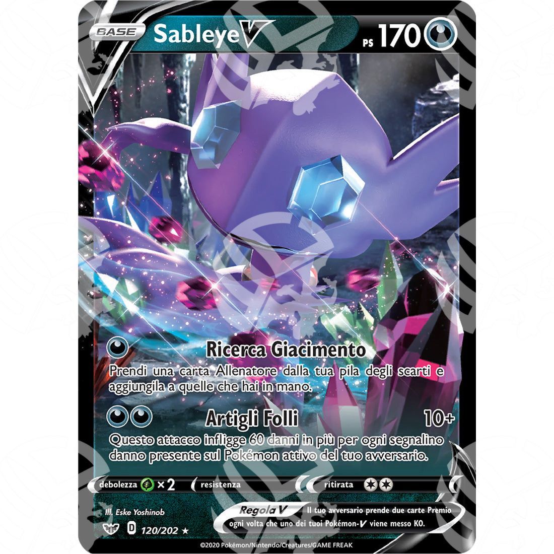 Spada & Scudo - Sableye V - 120/202 - Warcard - Spada & Scudo - Sableye V - 120/202 i prezzi più bassi sul mercato, solo da www.warcardshop.com! Carte singole, box, buste e mazzi.