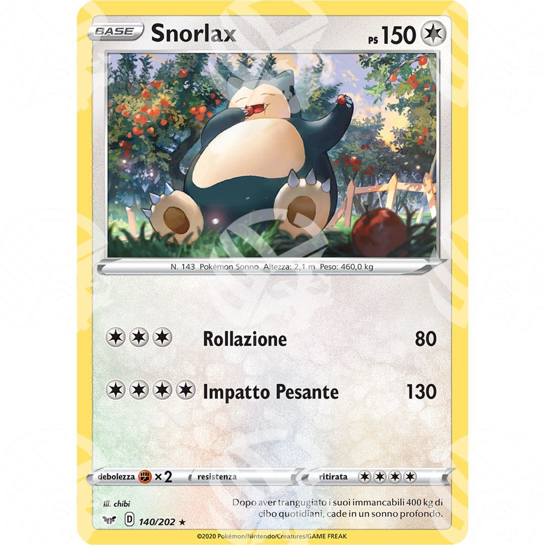 Spada & Scudo - Snorlax - 140/202 - Warcard - Spada & Scudo - Snorlax - 140/202 i prezzi più bassi sul mercato, solo da www.warcardshop.com! Carte singole, box, buste e mazzi.