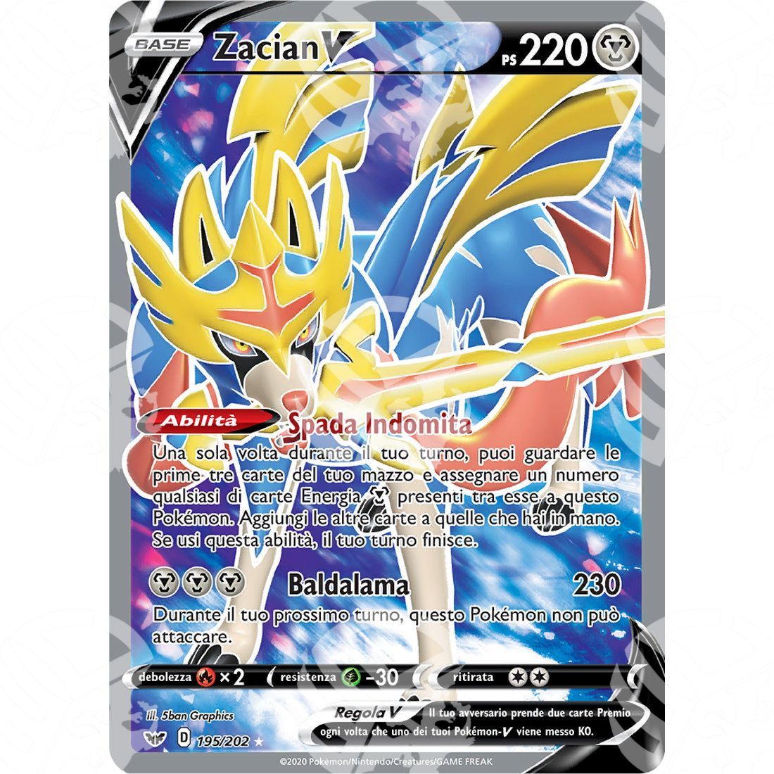 Spada & Scudo - Zacian V - 195/202 - Warcard - Spada & Scudo - Zacian V - 195/202 i prezzi più bassi sul mercato, solo da www.warcardshop.com! Carte singole, box, buste e mazzi.