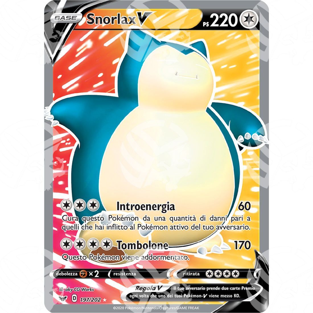 Spada & Scudo - Snorlax V - 197/202 - Warcard - Spada & Scudo - Snorlax V - 197/202 i prezzi più bassi sul mercato, solo da www.warcardshop.com! Carte singole, box, buste e mazzi.