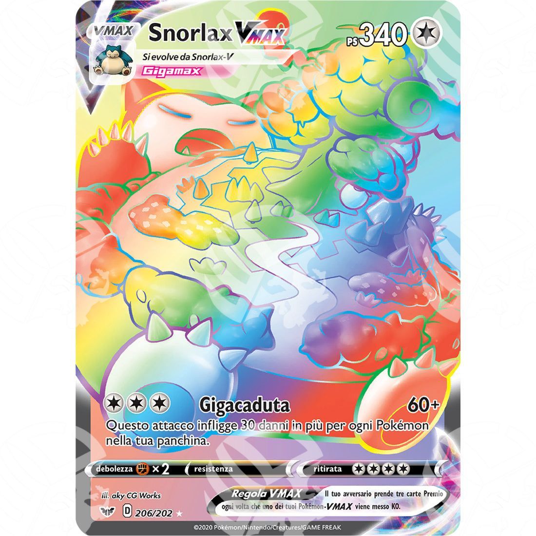 Spada & Scudo - Snorlax VMAX - Rainbow 206/202 - Warcard - Spada & Scudo - Snorlax VMAX - Rainbow 206/202 i prezzi più bassi sul mercato, solo da www.warcardshop.com! Carte singole, box, buste e mazzi.