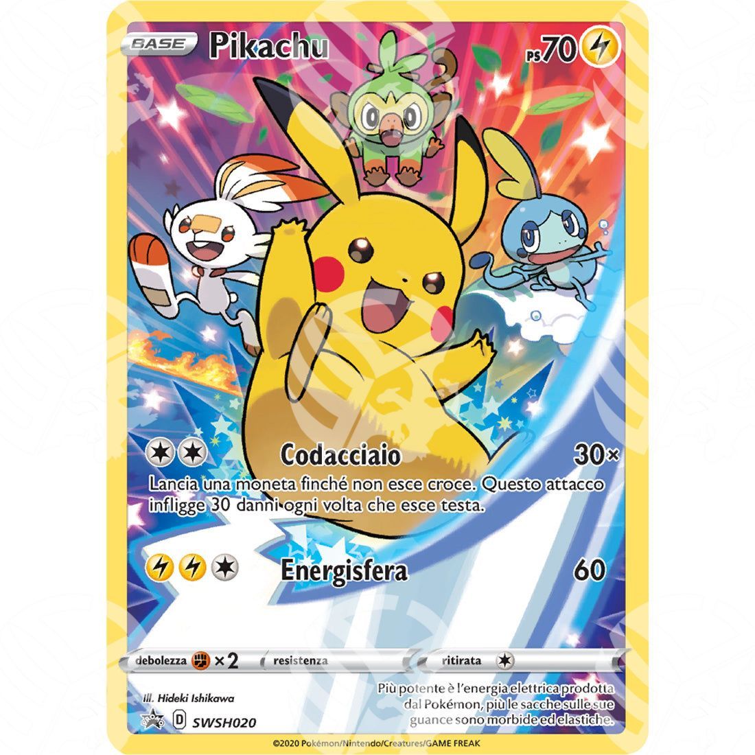 Black Star Promos - SWSH - Pikachu - Holo Promo 020 - Warcard - Black Star Promos - SWSH - Pikachu - Holo Promo 020 i prezzi più bassi sul mercato, solo da www.warcardshop.com! Carte singole, box, buste e mazzi.