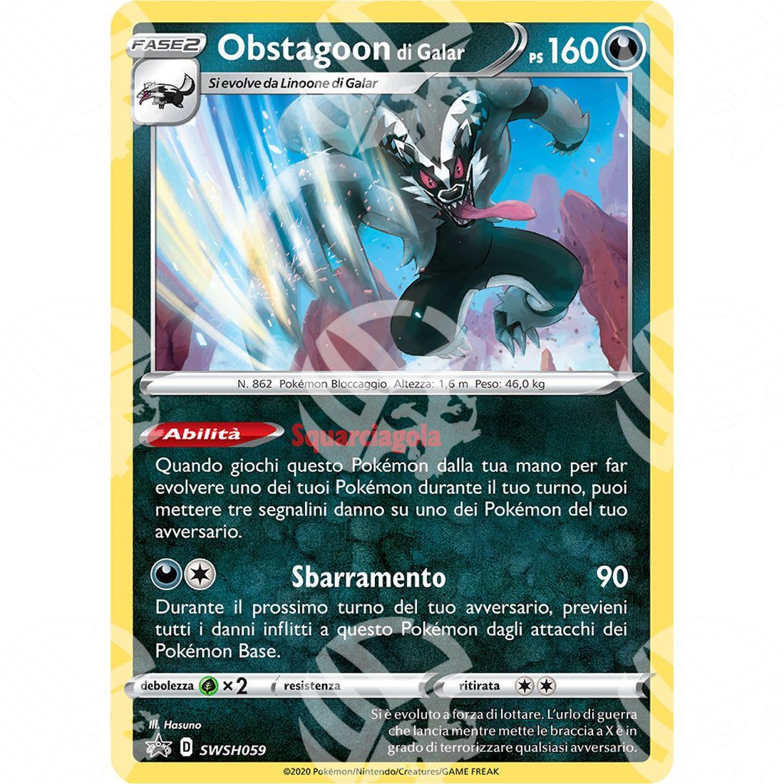 Black Star Promos - SWSH - Obstagoon di Galar - 59 - Warcard - Black Star Promos - SWSH - Obstagoon di Galar - 59 i prezzi più bassi sul mercato, solo da www.warcardshop.com! Carte singole, box, buste e mazzi.