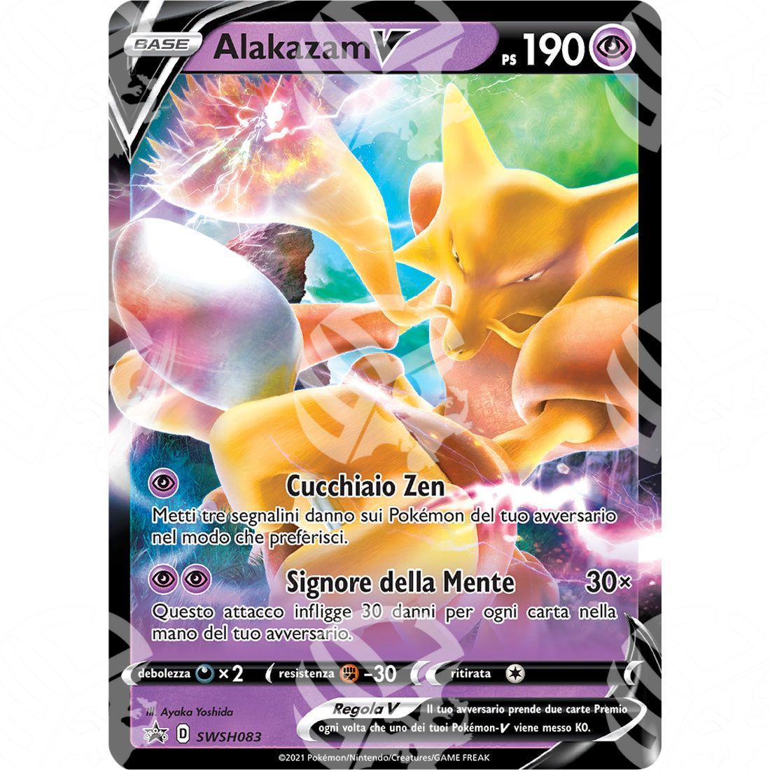 Black Star Promos - SWSH - Alakazam V - 83 - Warcard - Black Star Promos - SWSH - Alakazam V - 83 i prezzi più bassi sul mercato, solo da www.warcardshop.com! Carte singole, box, buste e mazzi.