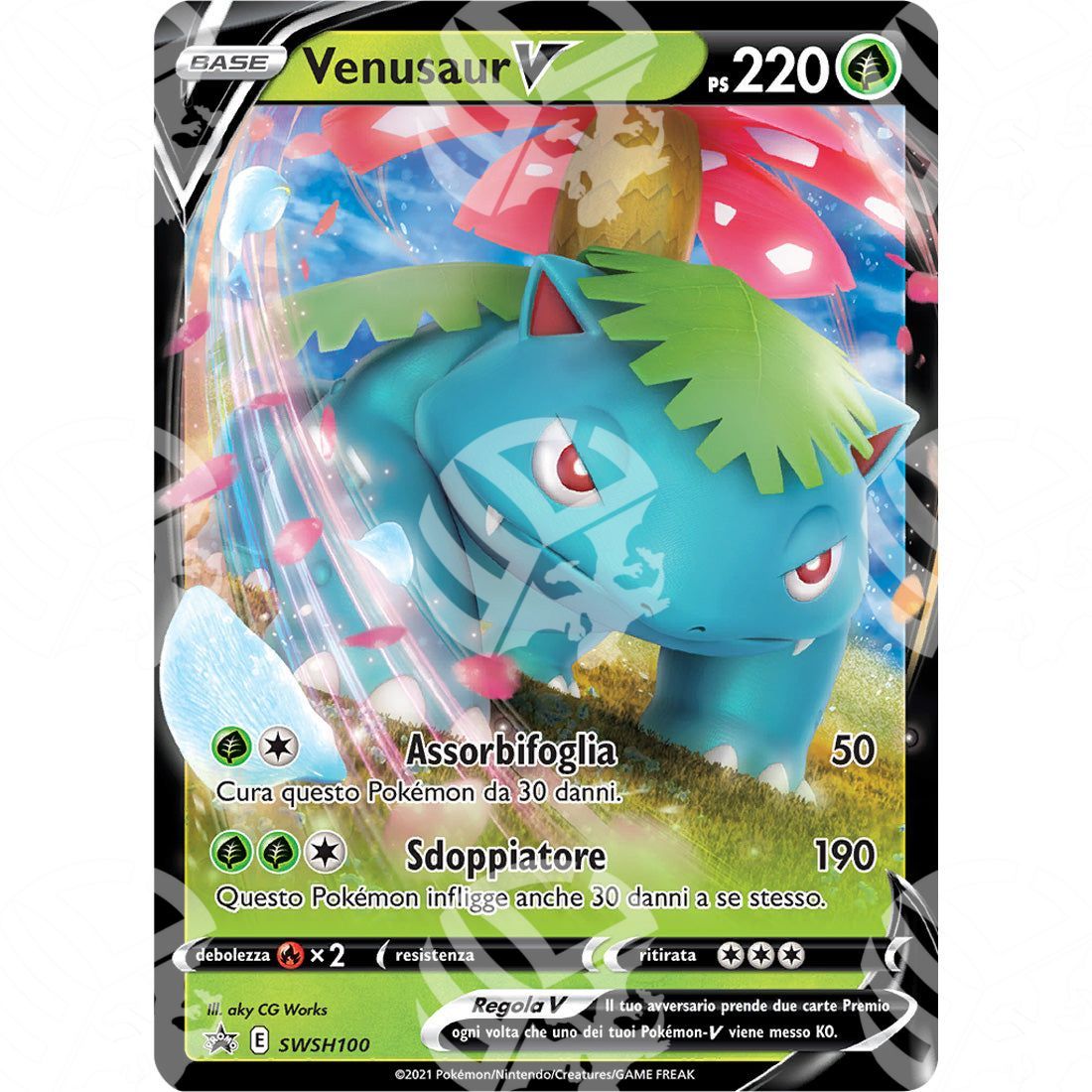 Black Star Promos - SWSH - Venusaur V - 100 - Warcard - Black Star Promos - SWSH - Venusaur V - 100 i prezzi più bassi sul mercato, solo da www.warcardshop.com! Carte singole, box, buste e mazzi.