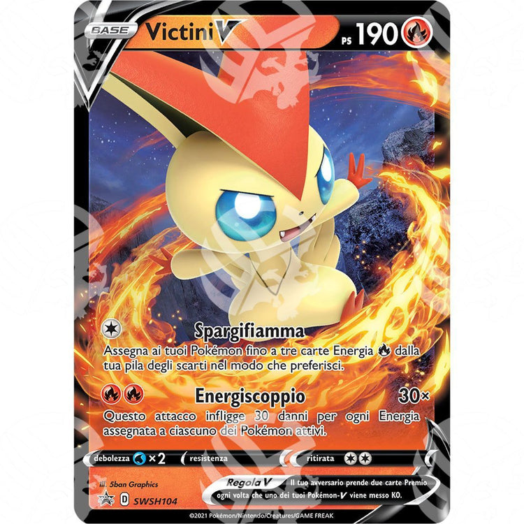 Black Star Promos - SWSH - Victini V - 104 - Warcard - Black Star Promos - SWSH - Victini V - 104 i prezzi più bassi sul mercato, solo da www.warcardshop.com! Carte singole, box, buste e mazzi.