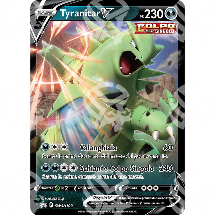 Black Star Promos - SWSH - Tyranitar V - 109 - Warcard - Black Star Promos - SWSH - Tyranitar V - 109 i prezzi più bassi sul mercato, solo da www.warcardshop.com! Carte singole, box, buste e mazzi.