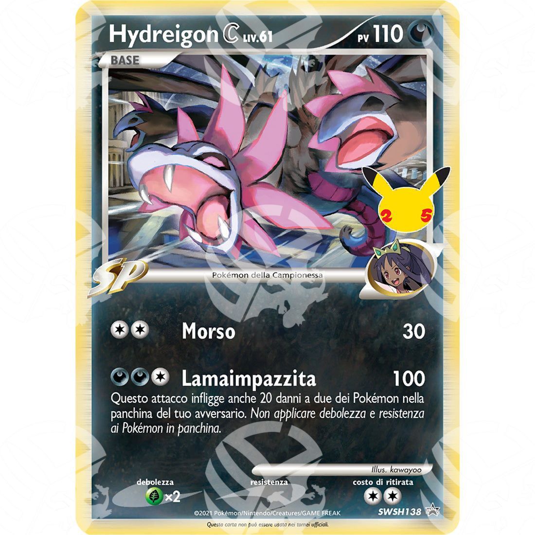 Black Star Promos - SWSH - Hydreigon [C] Lv.61 - 138 - Warcard - Black Star Promos - SWSH - Hydreigon [C] Lv.61 - 138 i prezzi più bassi sul mercato, solo da www.warcardshop.com! Carte singole, box, buste e mazzi.