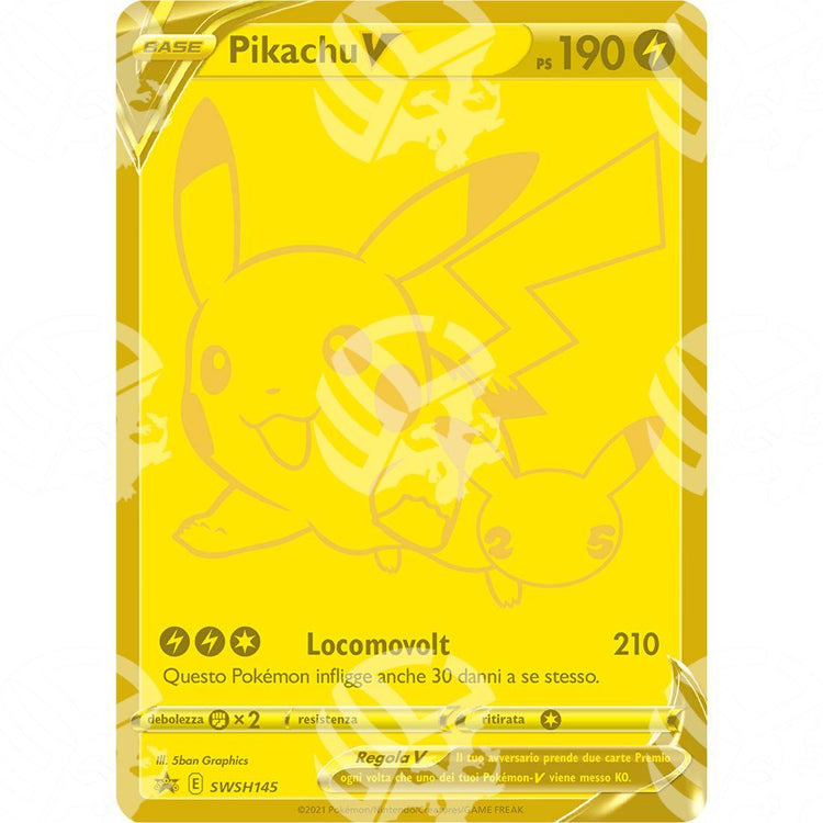 Black Star Promos - SWSH - Pikachu V - 145 - Warcard - Black Star Promos - SWSH - Pikachu V - 145 i prezzi più bassi sul mercato, solo da www.warcardshop.com! Carte singole, box, buste e mazzi.