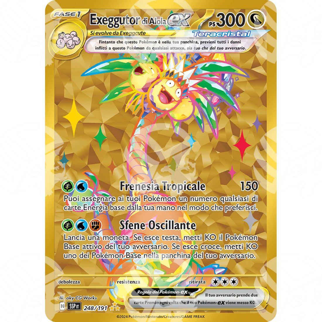 Scintille Folgoranti - Alolan Exeggutor ex - Gold Secret Rare | 247/191