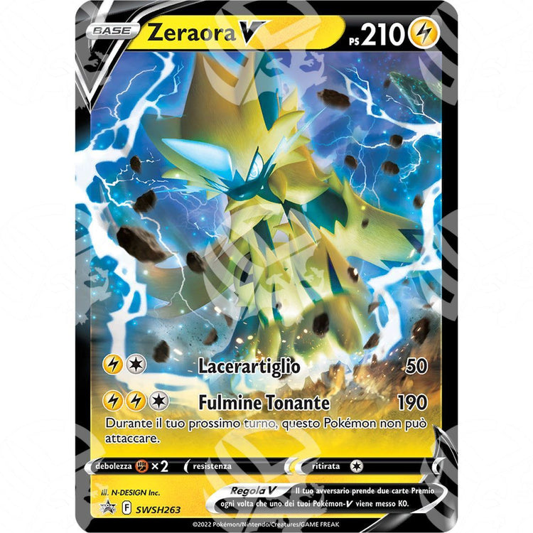 Black Star Promos - SWSH - Zeraora V - SWSH263 - Warcard - Black Star Promos - SWSH - Zeraora V - SWSH263 i prezzi più bassi sul mercato, solo da www.warcardshop.com! Carte singole, box, buste e mazzi.