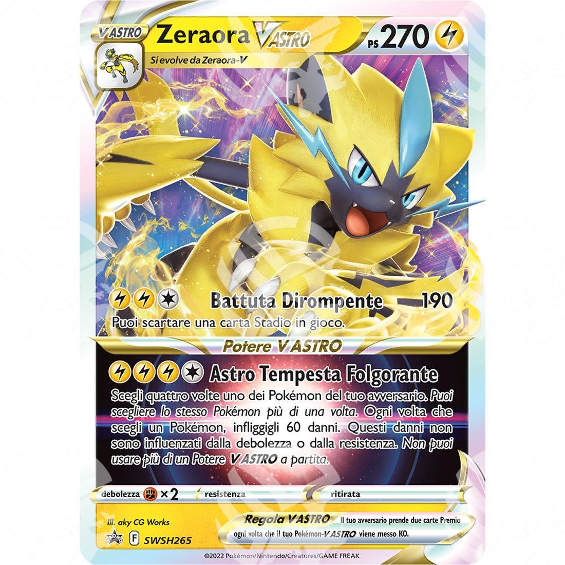 Black Star Promos - SWSH - Zeraora VSTAR - SWSH265 - Warcard - Black Star Promos - SWSH - Zeraora VSTAR - SWSH265 i prezzi più bassi sul mercato, solo da www.warcardshop.com! Carte singole, box, buste e mazzi.