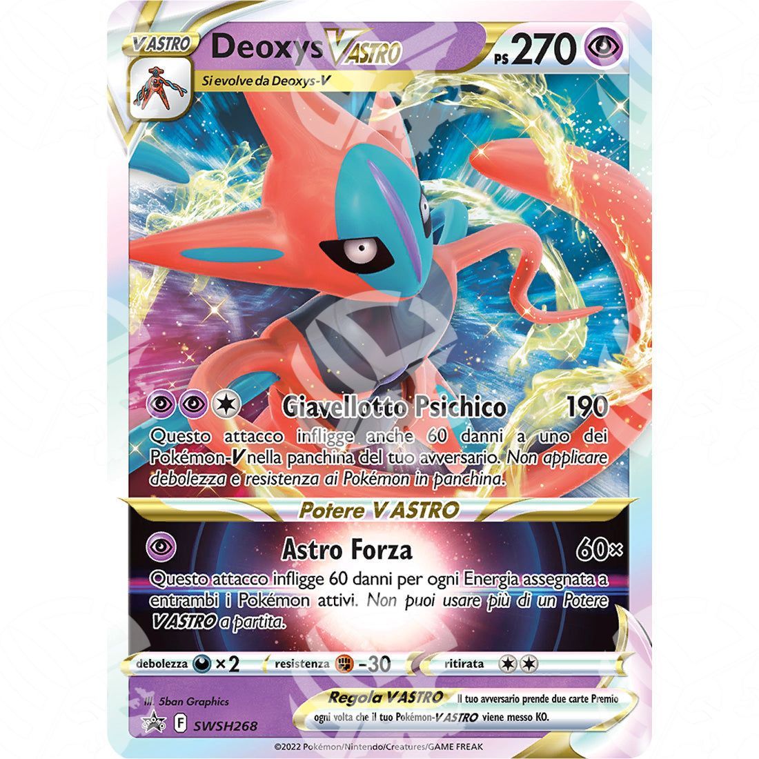 Black Star Promos - SWSH - Deoxys VSTAR - SWSH268 - Warcard - Black Star Promos - SWSH - Deoxys VSTAR - SWSH268 i prezzi più bassi sul mercato, solo da www.warcardshop.com! Carte singole, box, buste e mazzi.