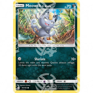 Sole & Luna - Alolan Meowth - 78/149 - Warcard - Sole & Luna - Alolan Meowth - 78/149 i prezzi più bassi sul mercato, solo da www.warcardshop.com! Carte singole, box, buste e mazzi.