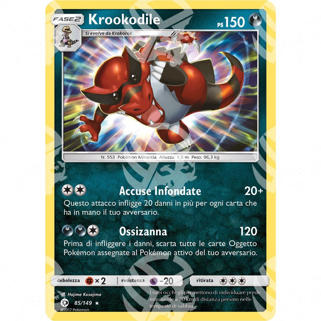 Sole & Luna - Krookodile - Holo Rare 85/149 - Warcard - Sole & Luna - Krookodile - Holo Rare 85/149 i prezzi più bassi sul mercato, solo da www.warcardshop.com! Carte singole, box, buste e mazzi.