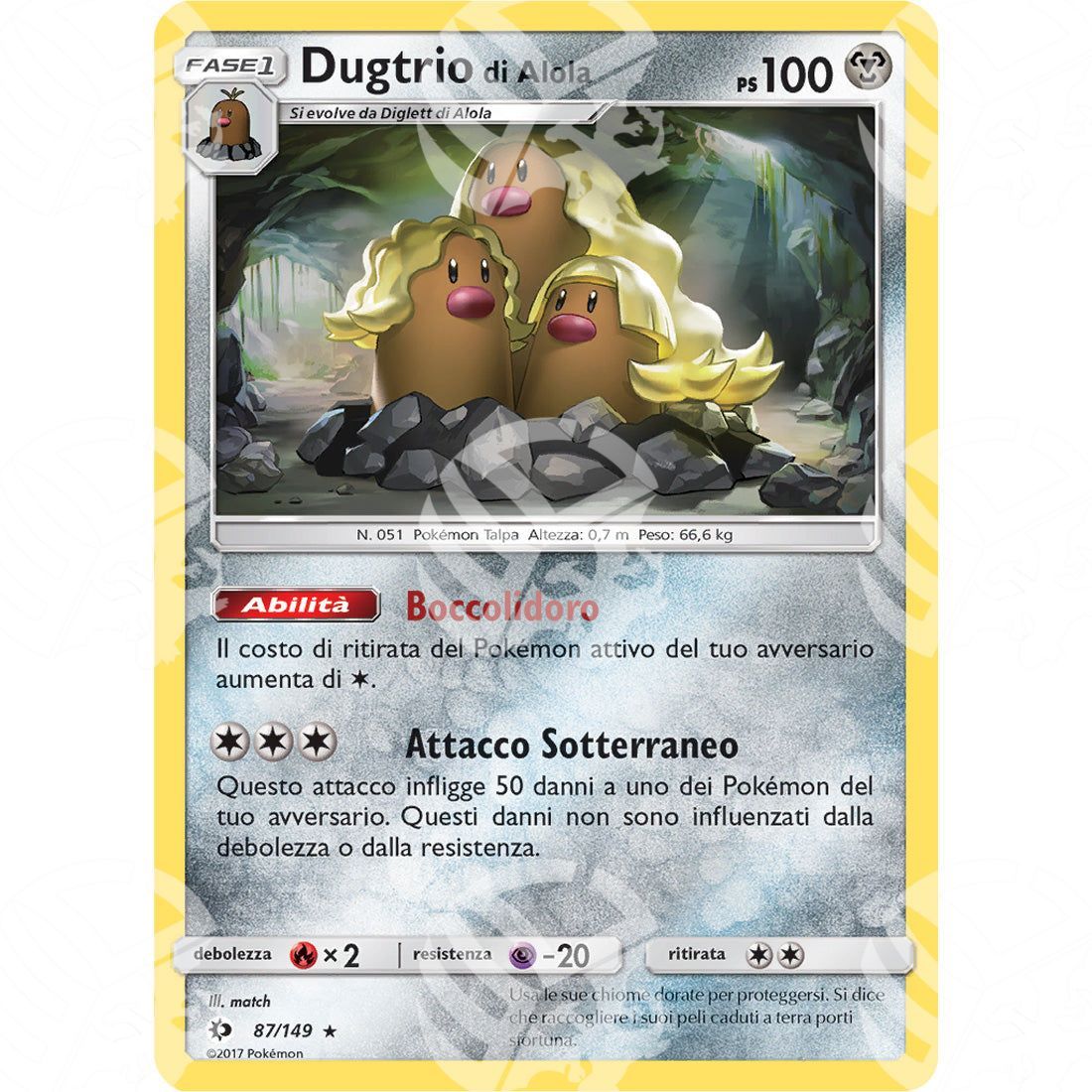 Sole & Luna - Alolan Dugtrio - Holo Rare 87/149 - Warcard - Sole & Luna - Alolan Dugtrio - Holo Rare 87/149 i prezzi più bassi sul mercato, solo da www.warcardshop.com! Carte singole, box, buste e mazzi.