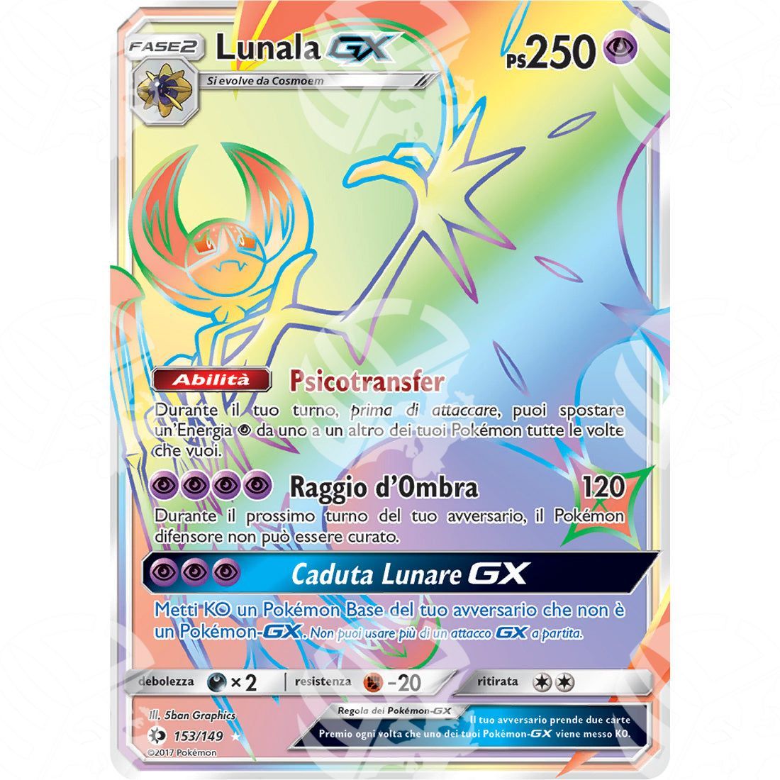 Sole & Luna - Lunala GX - Rainbow Rare 153/149 - Warcard - Sole & Luna - Lunala GX - Rainbow Rare 153/149 i prezzi più bassi sul mercato, solo da www.warcardshop.com! Carte singole, box, buste e mazzi.