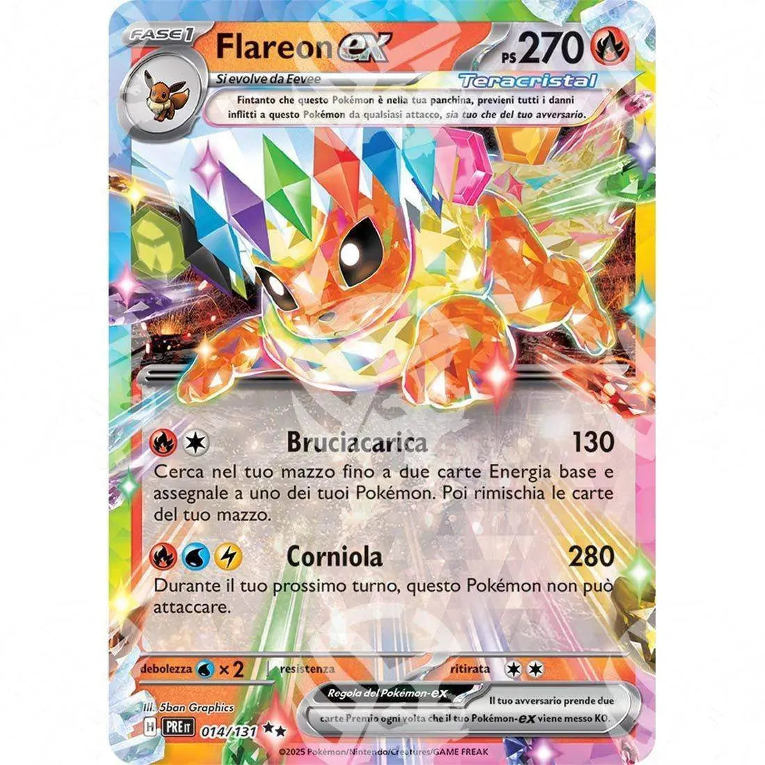 Evoluzioni Prismatiche - Flareon ex - Ultra Rare | 014/131 - Warcard