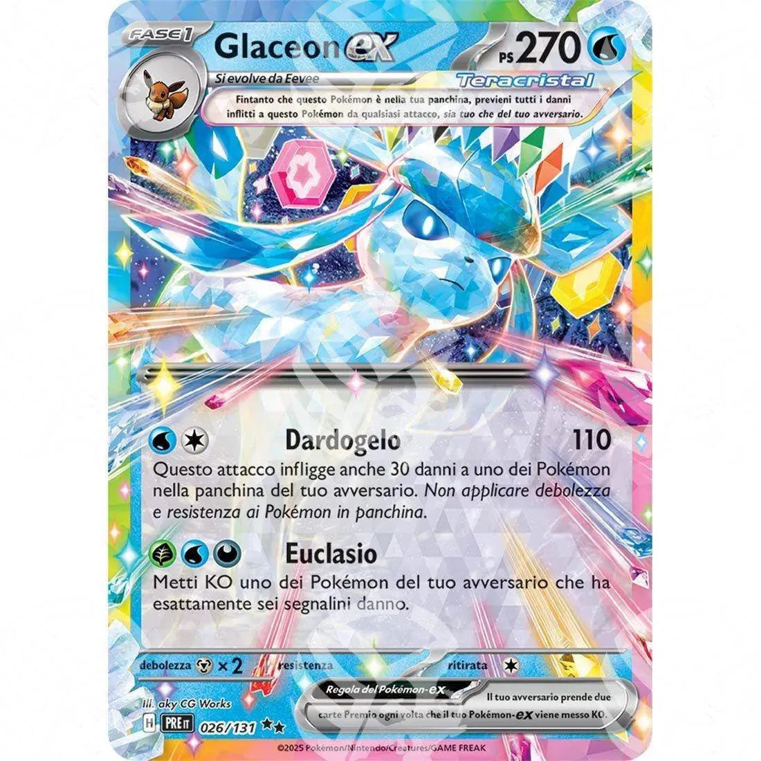 Evoluzioni Prismatiche - Glaceon ex - Ultra Rare | 026/131 - Warcard