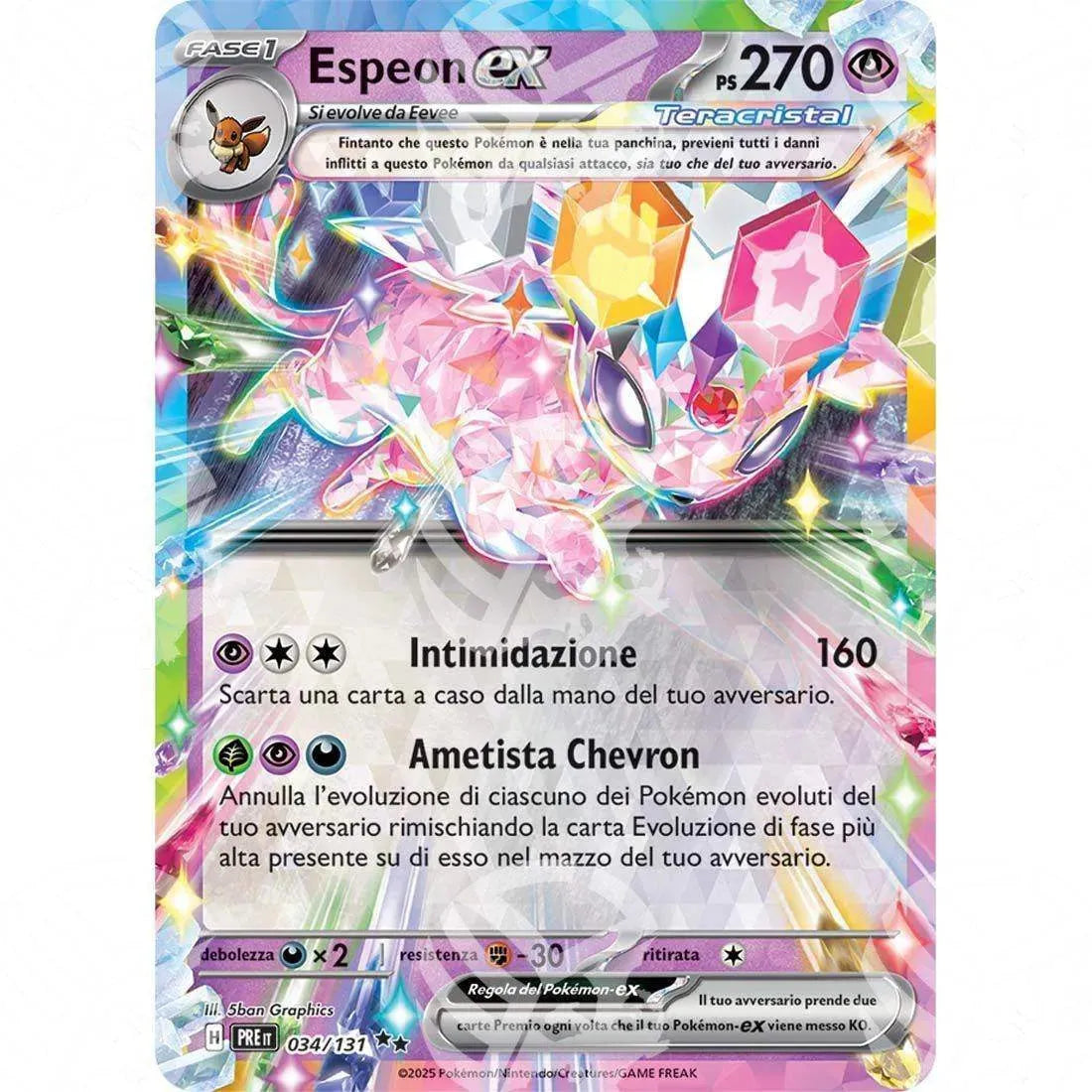 Evoluzioni Prismatiche - Espeon ex - Ultra Rare | 034/131 - Warcard