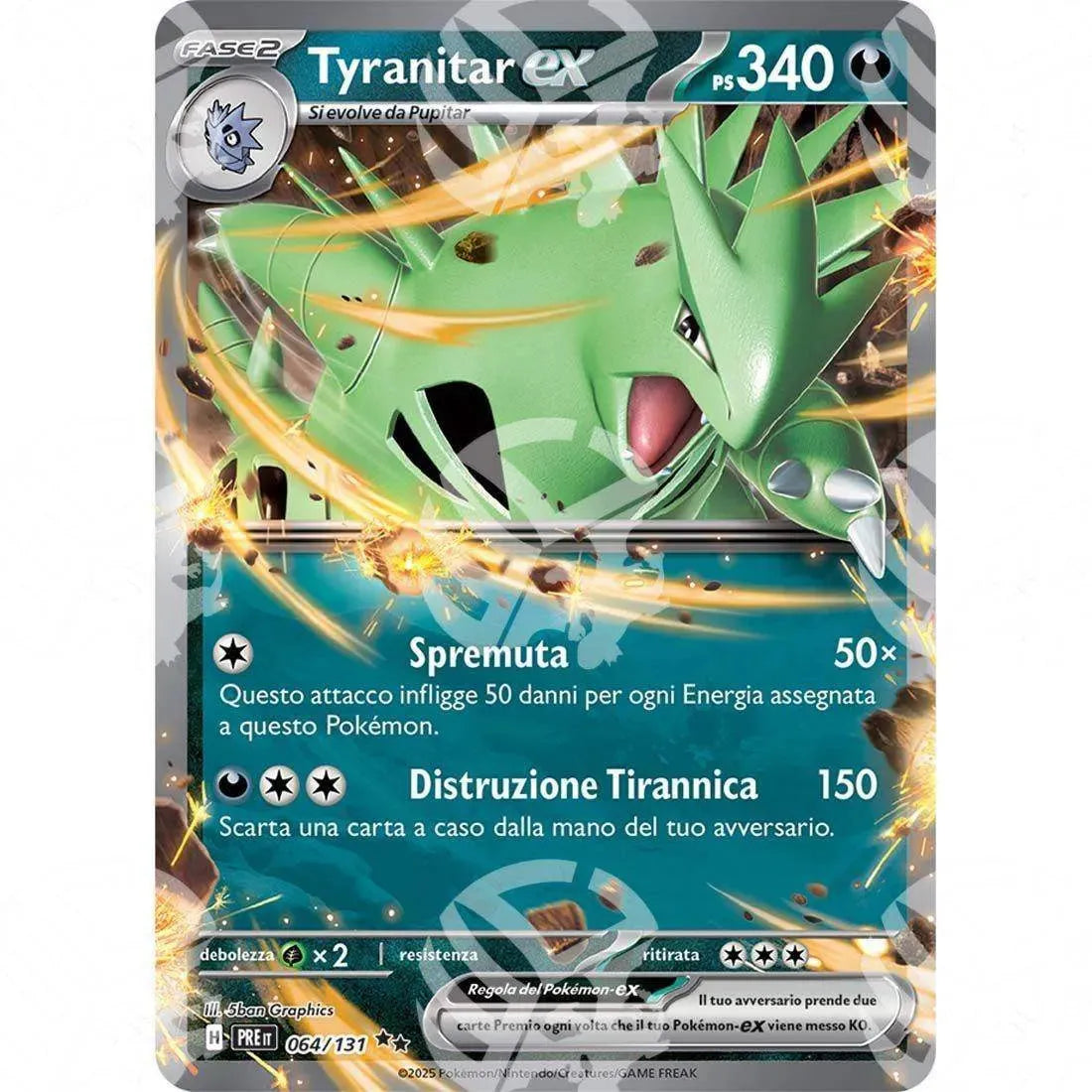 Evoluzioni Prismatiche - Tyranitar ex - Ultra Rare | 064/131 - Warcard