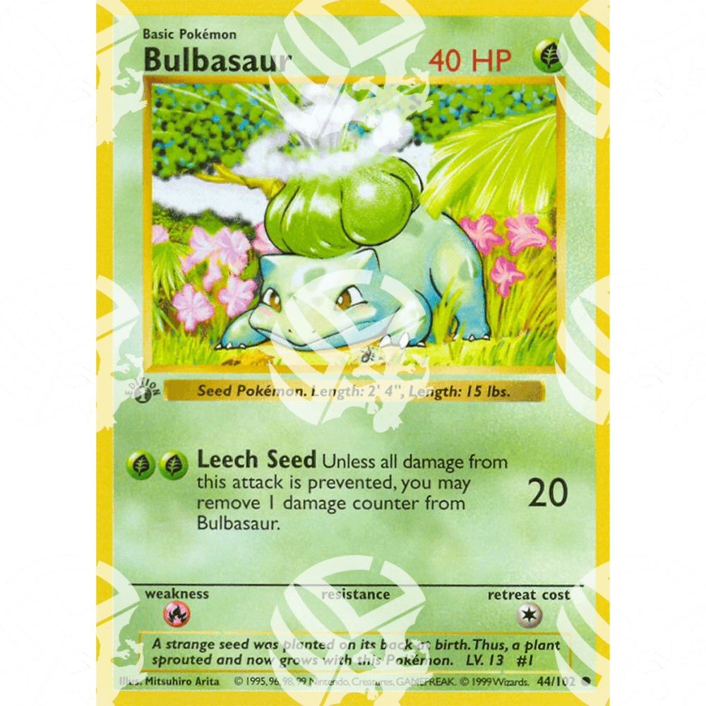 Set Base - Bulbasaur - 44/102 - Warcard - Set Base - Bulbasaur - 44/102 i prezzi più bassi sul mercato, solo da www.warcardshop.com! Carte singole, box, buste e mazzi.