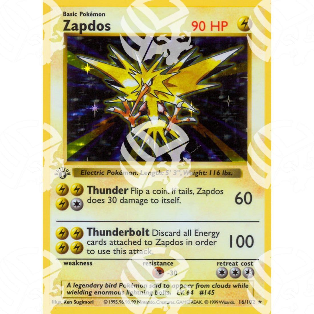 Set Base - Zapdos - Holo Rare 16/102 - Warcard - Set Base - Zapdos - Holo Rare 16/102 i prezzi più bassi sul mercato, solo da www.warcardshop.com! Carte singole, box, buste e mazzi.