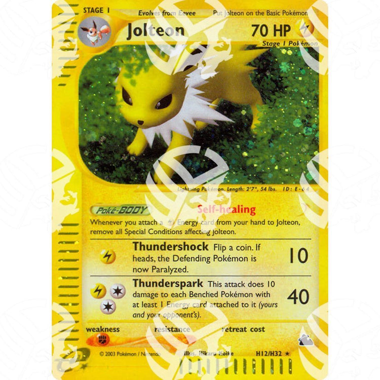 Skyridge - Jolteon - Holo Rare H12/H32 - Warcard - Skyridge - Jolteon - Holo Rare H12/H32 i prezzi più bassi sul mercato, solo da www.warcardshop.com! Carte singole, box, buste e mazzi.