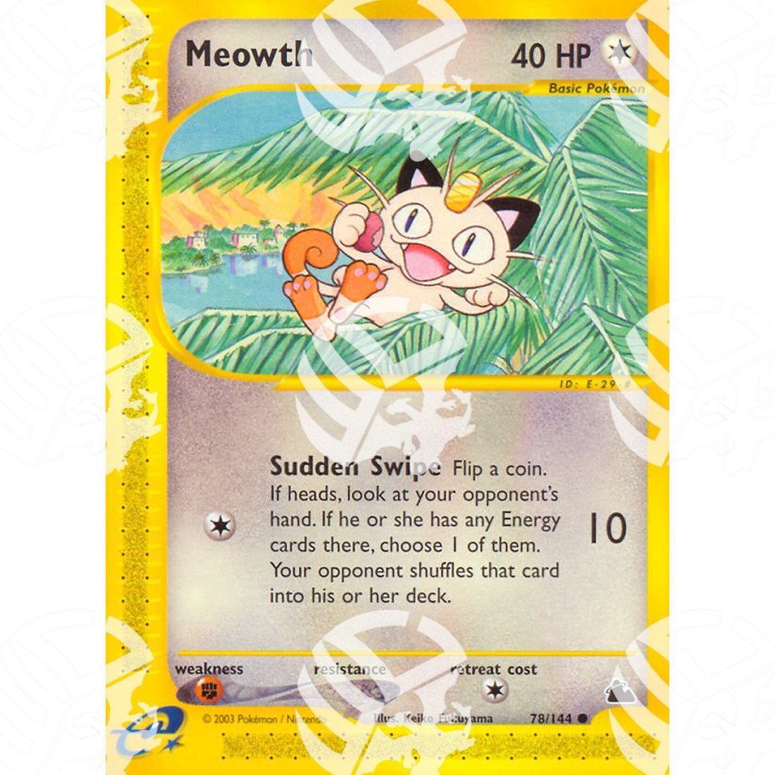 Skyridge - Meowth - 78/144 - Warcard - Skyridge - Meowth - 78/144 i prezzi più bassi sul mercato, solo da www.warcardshop.com! Carte singole, box, buste e mazzi.