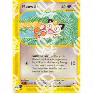 Skyridge - Meowth - 78/144 - Warcard - Skyridge - Meowth - 78/144 i prezzi più bassi sul mercato, solo da www.warcardshop.com! Carte singole, box, buste e mazzi.