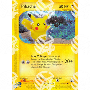 Skyridge - Pikachu - 84/144 - Warcard - Skyridge - Pikachu - 84/144 i prezzi più bassi sul mercato, solo da www.warcardshop.com! Carte singole, box, buste e mazzi.