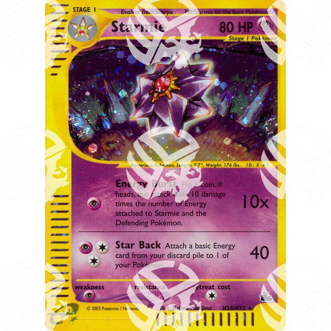 Skyridge - Starmie - Holo Rare H28/H32 - Warcard - Skyridge - Raichu - Holo Rare H25/H32 i prezzi più bassi sul mercato, solo da www.warcardshop.com! Carte singole, box, buste e mazzi.