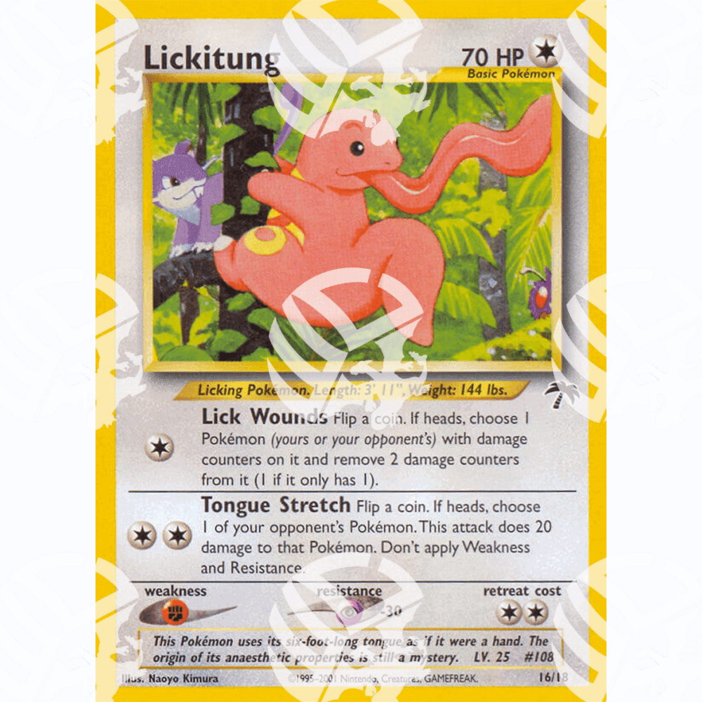 Southern Islands - Lickitung - 16/18 - Warcard - Southern Islands - Lickitung - 16/18 i prezzi più bassi sul mercato, solo da www.warcardshop.com! Carte singole, box, buste e mazzi.