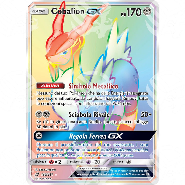 Gioco di Squadra - Cobalion GX - Rainbow Rare 189/181 - Warcard - Gioco di Squadra - Cobalion GX - Rainbow Rare 189/181 i prezzi più bassi sul mercato, solo da www.warcardshop.com! Carte singole, box, buste e mazzi.