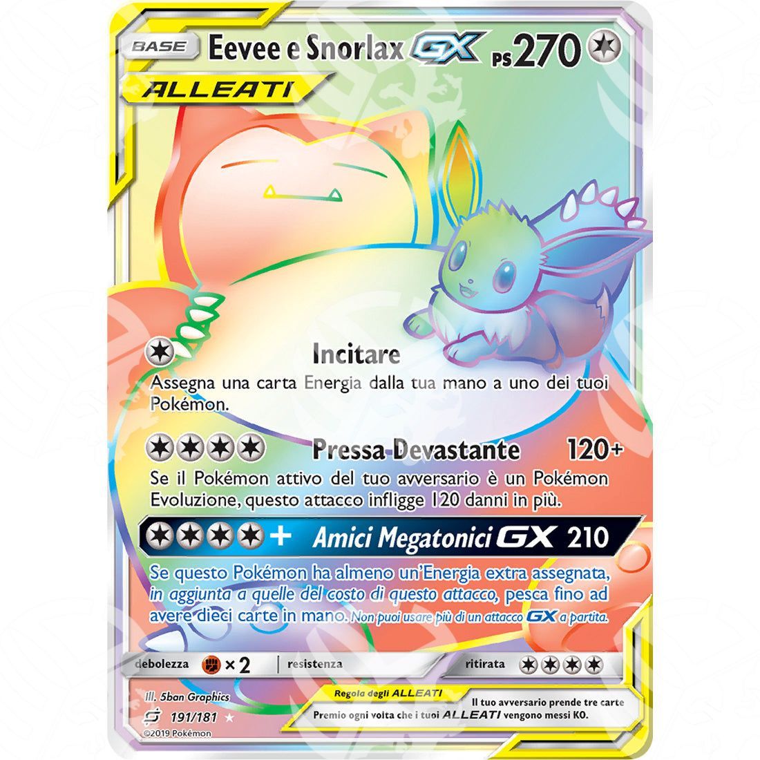 Gioco di Squadra - Eevee & Snorlax GX - Rainbow Rare 191/181 - Warcard - Gioco di Squadra - Eevee & Snorlax GX - Rainbow Rare 191/181 i prezzi più bassi sul mercato, solo da www.warcardshop.com! Carte singole, box, buste e mazzi.