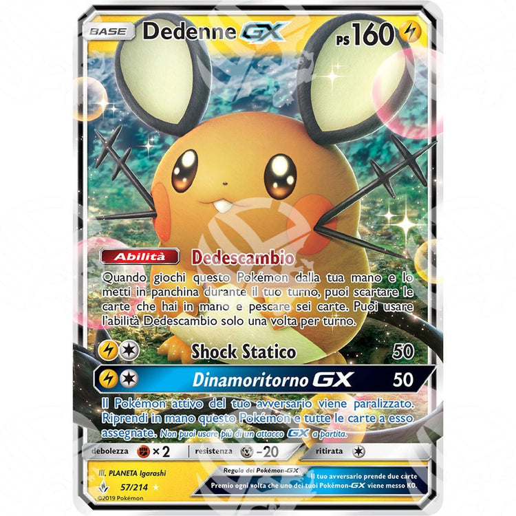 Legami Inossidabili - Dedenne GX - Holo Rare 57/214 - Warcard - Legami Inossidabili - Dedenne GX - Holo Rare 57/214 i prezzi più bassi sul mercato, solo da www.warcardshop.com! Carte singole, box, buste e mazzi.